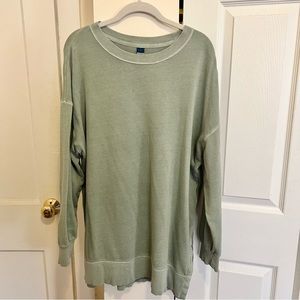 Old Navy Oversized Boyfriend Garment-Dyed Tunic Sweatshirt